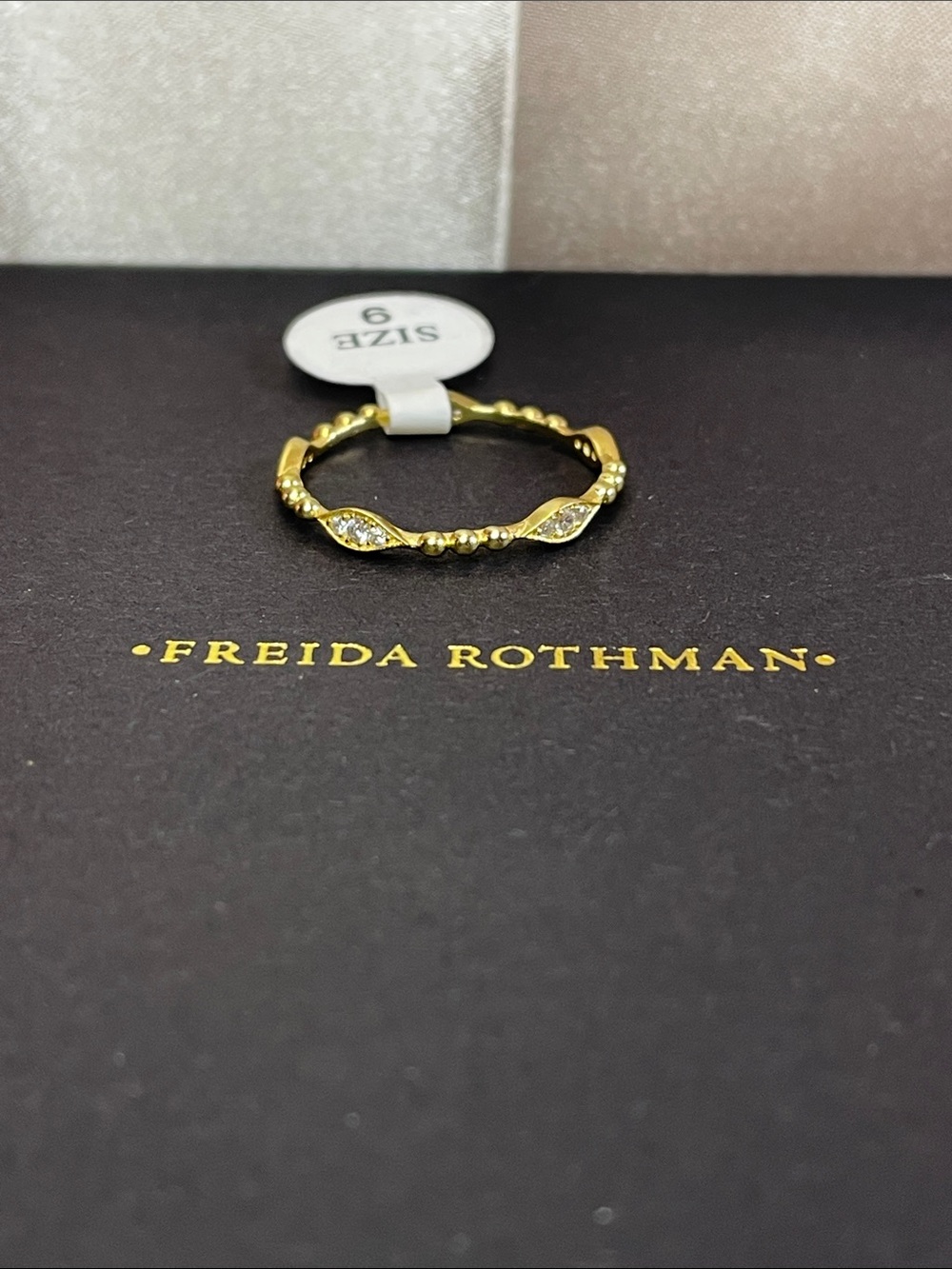 Freida Rothman VAULT Sterling Silver Stacker Ring Size 9 - NWT $99 MSRP